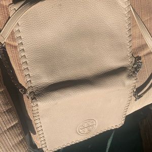 Tory Gray Crossbody leather like material